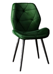 Стул DC-205 (каркас черный тк.зеленый)